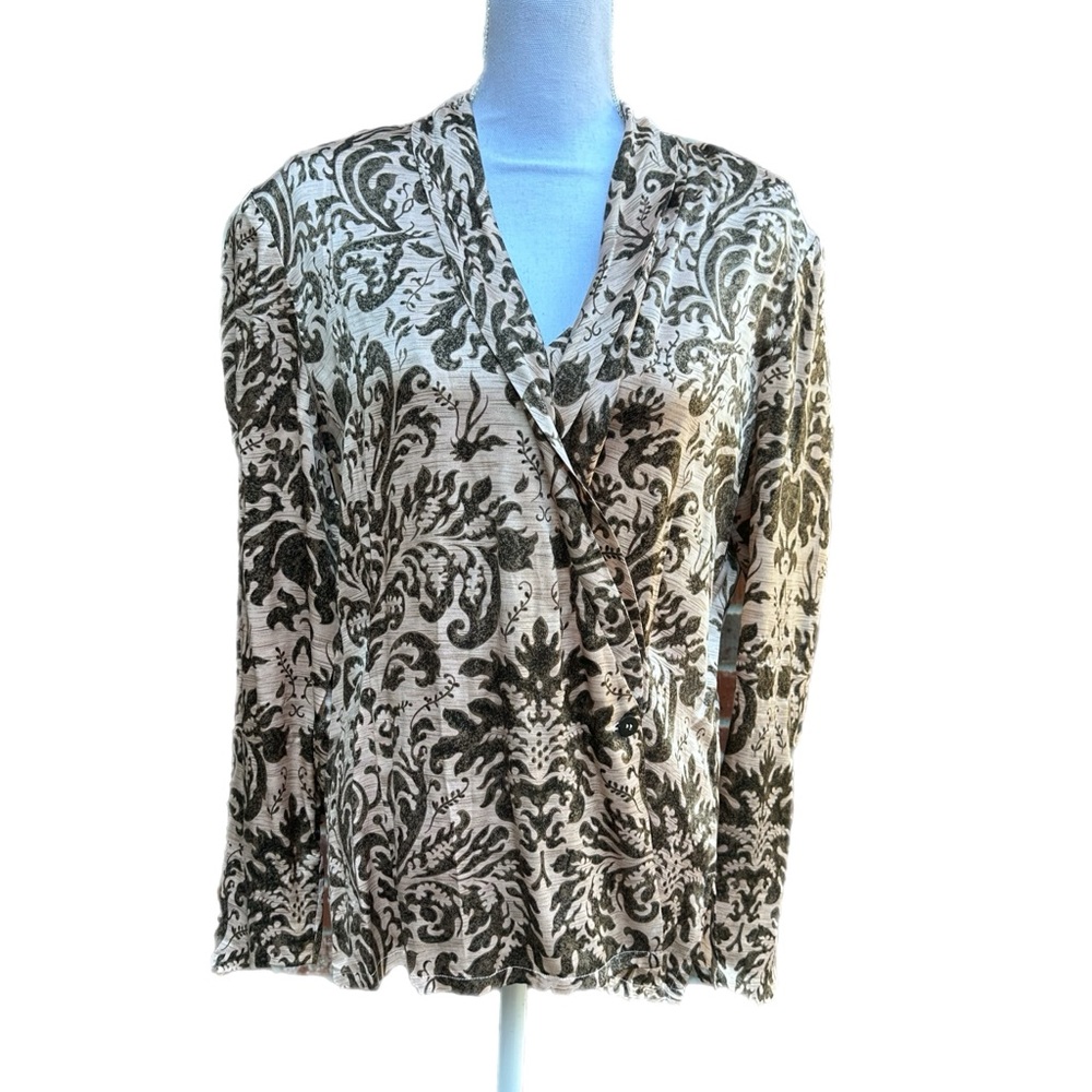 Vintage Dana Buchman 100% Silk Wrap Jacket